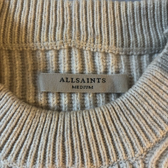 Grey Wool Ribbed Sweater with Black Button Accents - Picture 3 of 3
